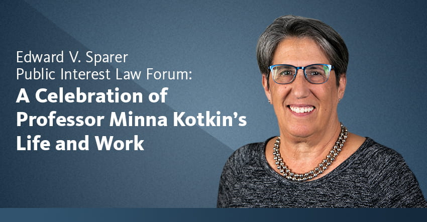 A Celebration of Professor Minna Kotkin's Life and Work promo image featuring a photo of Professor Minna Kotkin