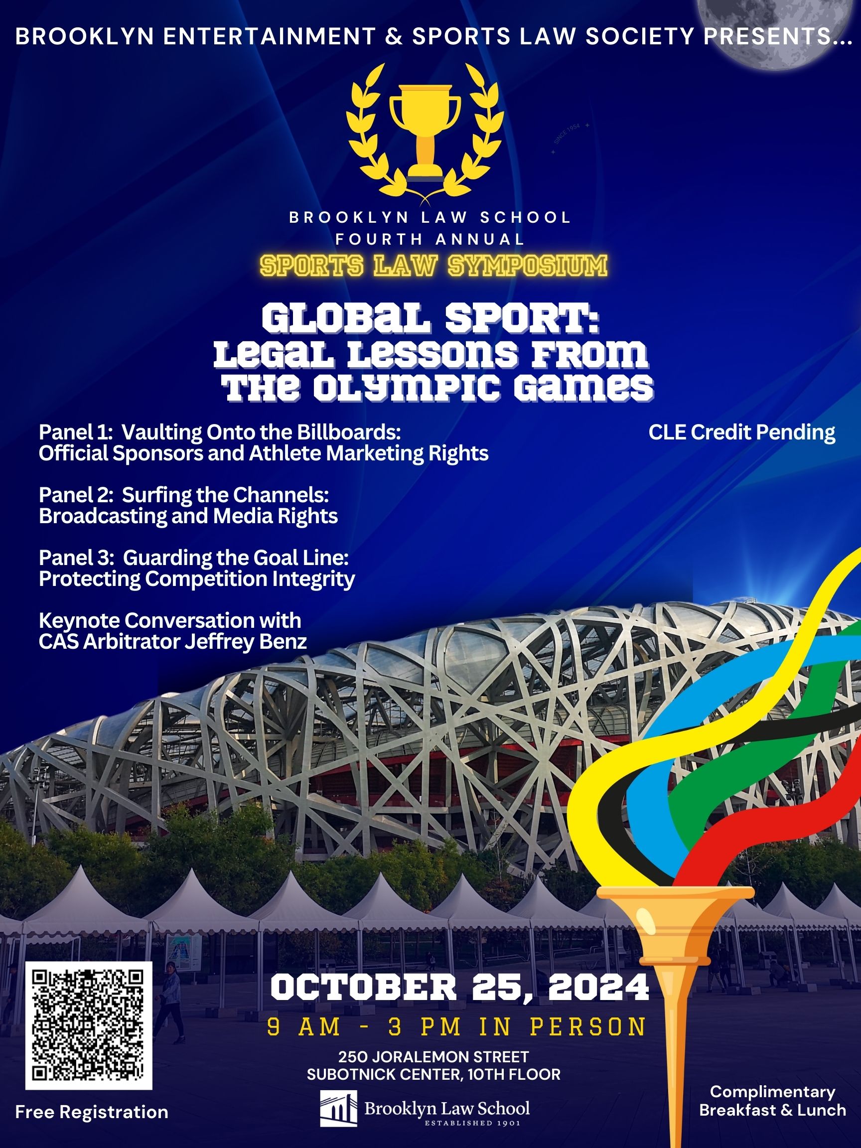 BESLS Sports Law Symposium Poster - October 25, 2024